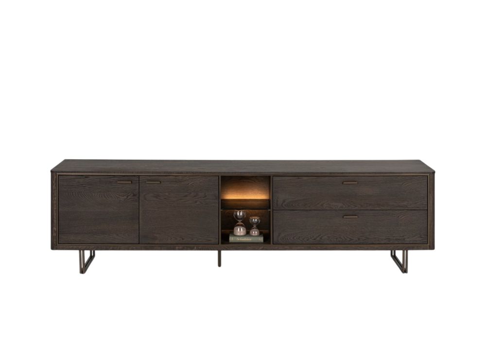 Tv-meubel MOGAN - Basalt eikenfineer HEH 56728-BAS