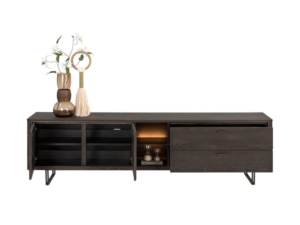 Tv-meubel MOGAN - Basalt eikenfineer HEH 56728-BAS