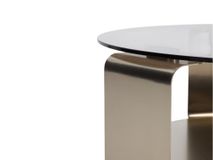 Salontafel DOLVEN - Bruin glas / Geborsteld staal KAV T00487CR10