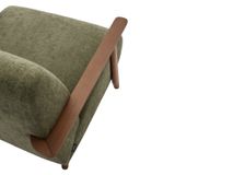 Fauteuil MEGHAN - Mosterdgeel / Walnoot KAV S516-PERA-AM
