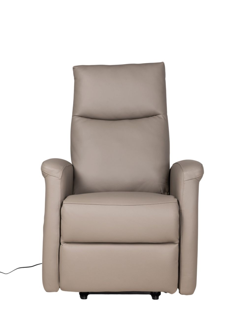 Elektr. relaxfauteuil ROGER - Taupe leder DEZ-83-TZ1