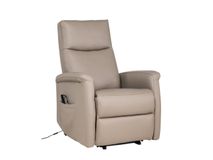 Elektr. relaxfauteuil ROGER - Taupe leder DEZ-83-TZ1