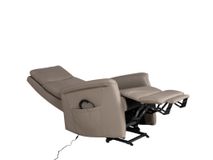 Elektr. relaxfauteuil ROGER - Taupe leder DEZ-83-TZ1