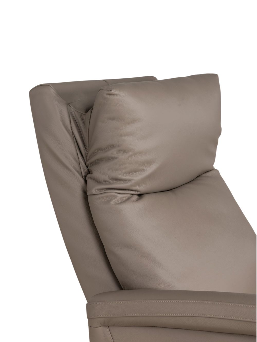 Elektr. relaxfauteuil ROGER - Taupe leder DEZ-83-TZ1