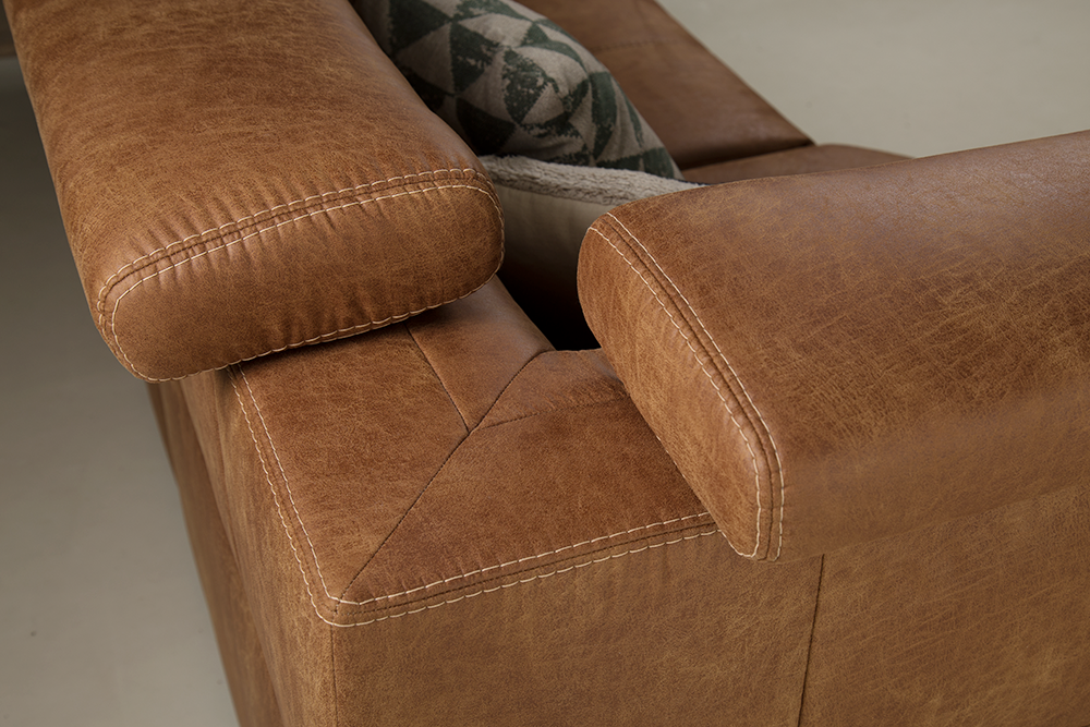 Hoekzetel BALCONY met relax - Sisso cognac HIM BA HKS