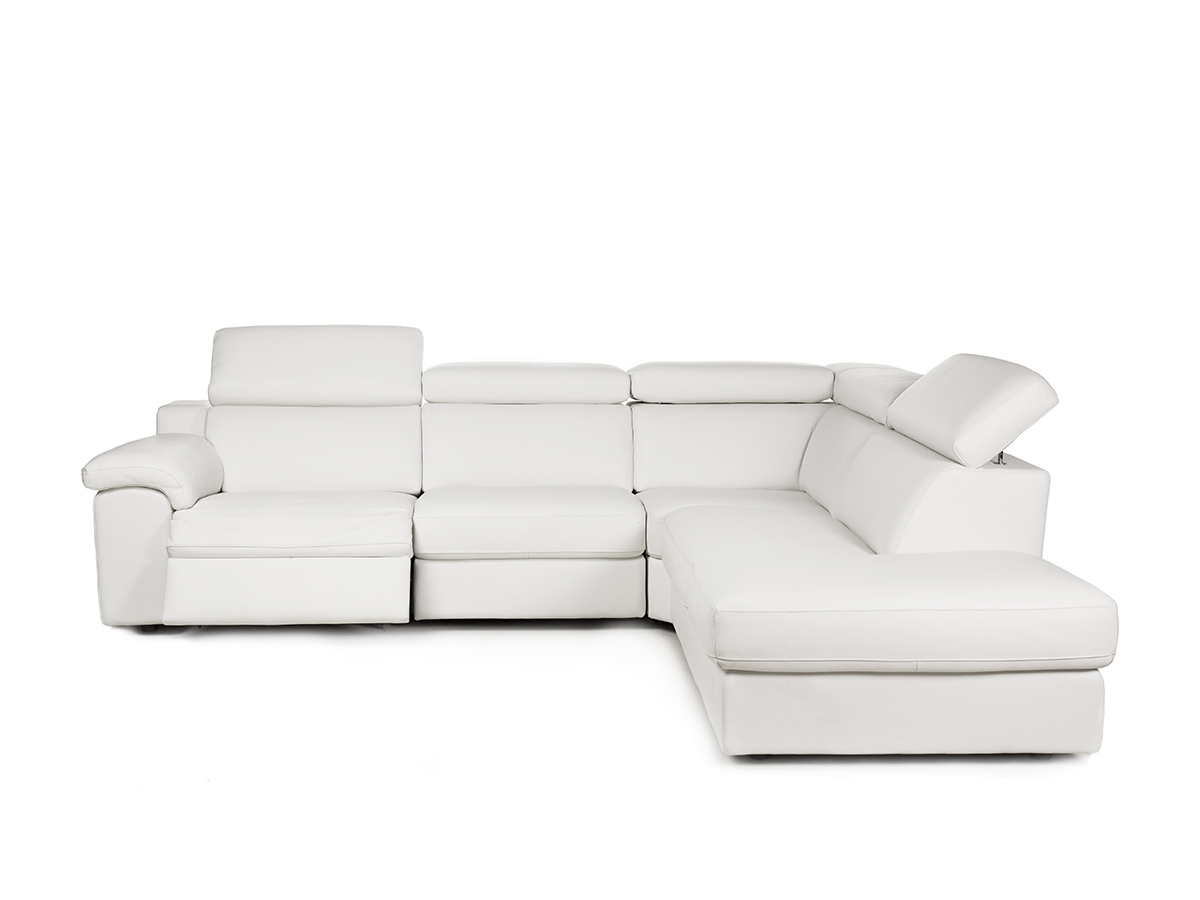 Hoekzetel MAMBO met relax - Leder bull taupe