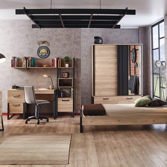 Boekenkast IRONY - Blank Eik