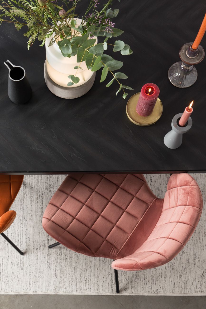 Stoel OMG VELVET - Old Pink