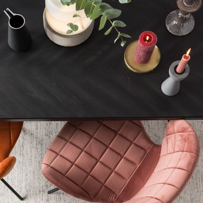 Stoel OMG VELVET - Old Pink