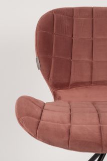 Stoel OMG VELVET - Old Pink ZVR OMG STVEOP