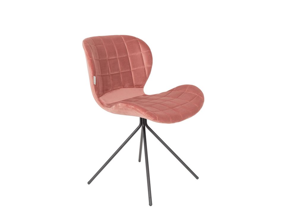 Stoel OMG VELVET - Old Pink ZVR OMG STVEOP