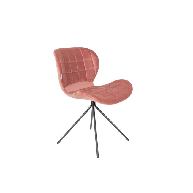 Stoel OMG VELVET - Old Pink