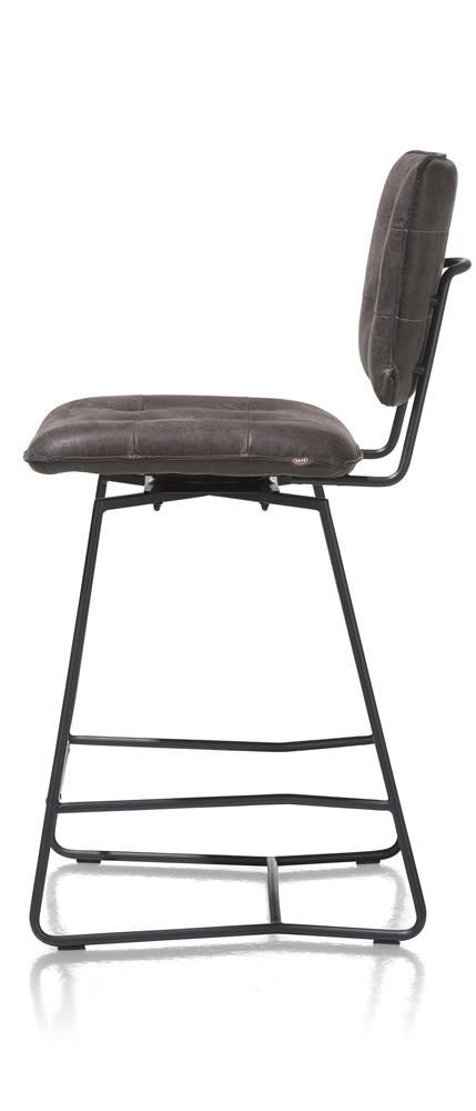 Barstoel - zwart frame - Corsica Cognac