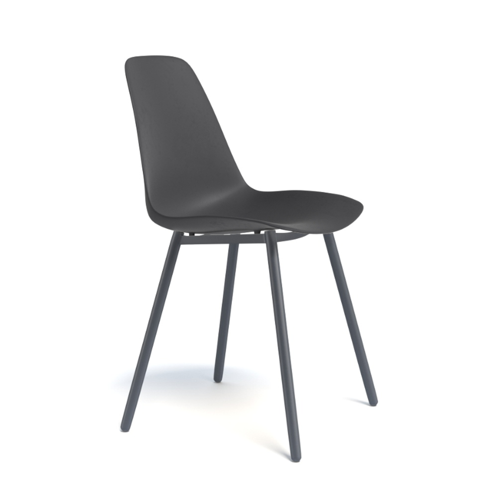 Stoel CLAUDIO - Zwart/Antraciet PFT-186-000001-PP01
