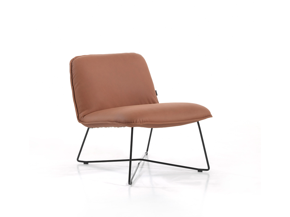 Fauteuil FLY - Cognac leder FUR FL 1ZL