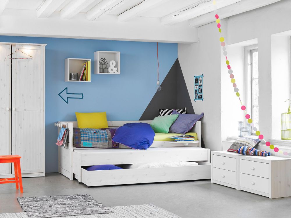 Kajuitbed met lattenbodem - Whitewash SCE 461061WW