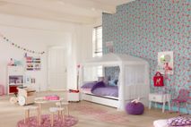 4 in 1 bedcombinatie/luxe lattenbodem - Whitewash SCE 496111WG