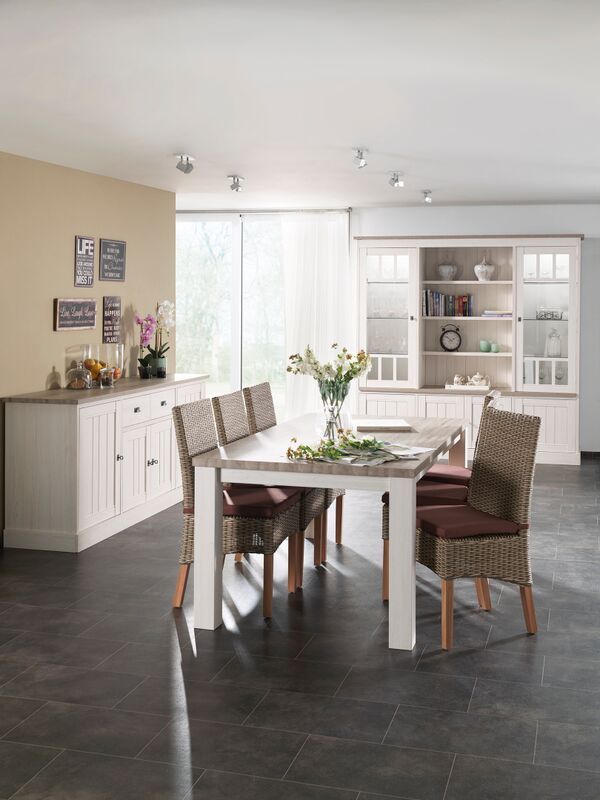 Kast vitrine YORK - Crystal Oak Beige