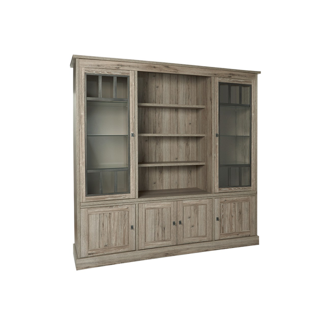 Kast vitrine YORK - Crystal Oak Beige