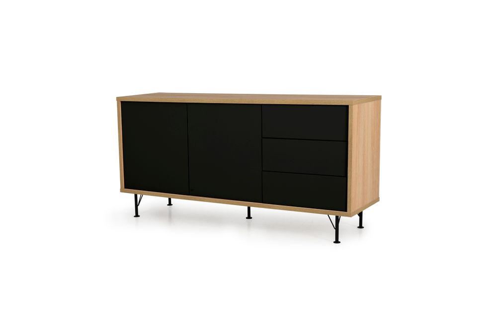 Dressoir 'Flow' - kleur: Eik/Z TRS FLO DR2D3L