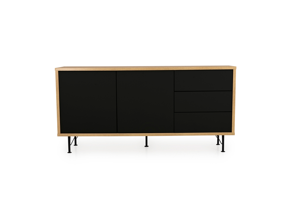 Dressoir 'Flow' - kleur: Eik/Z TRS FLO DR2D3L
