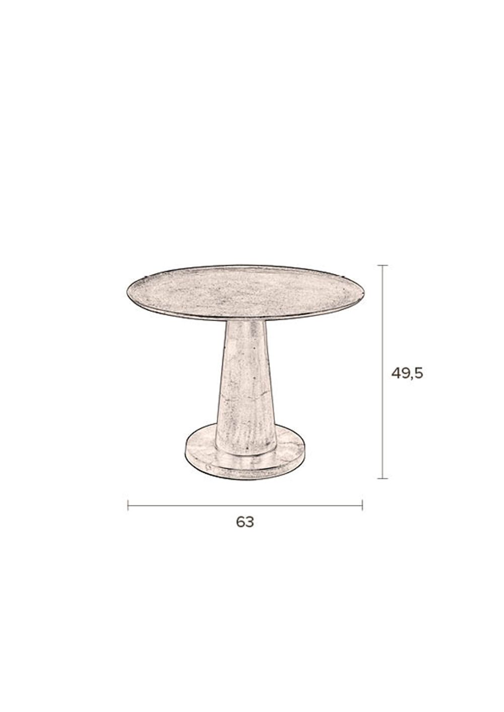 Salontafel BRUTE - Nickel ZVR 2300134
