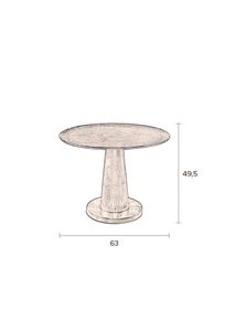 Salontafel BRUTE - Nickel ZVR 2300134