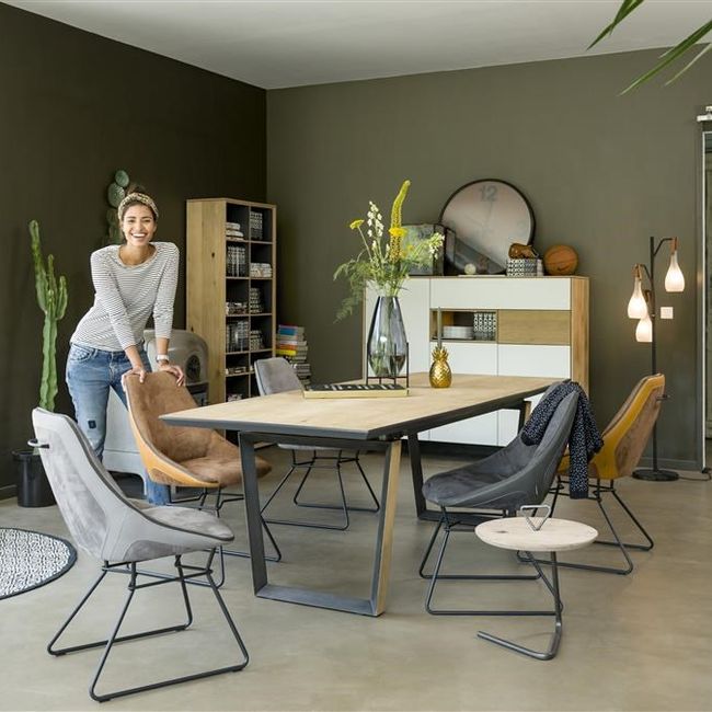 Boekenkast DARWIN - Oak/Beach