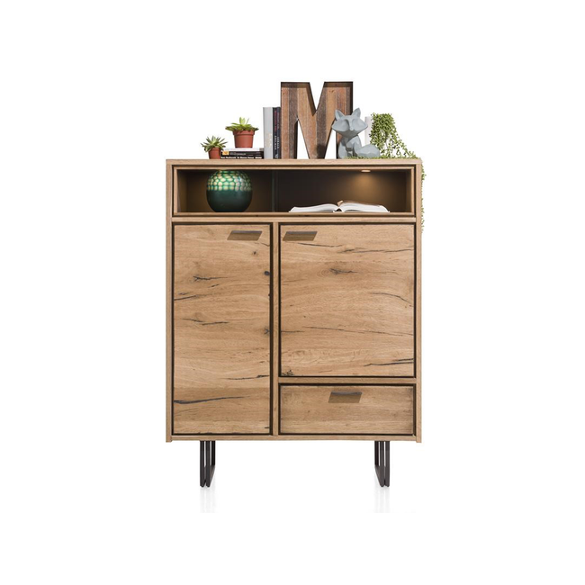 Highboard DENMARK - Oak Railway Brown