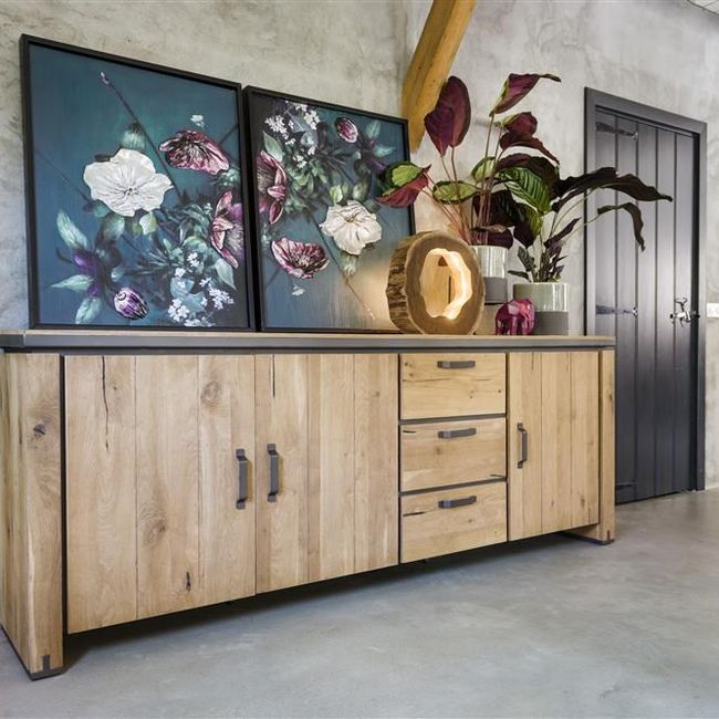 Dressoir FARMLAND - Oak railway brown