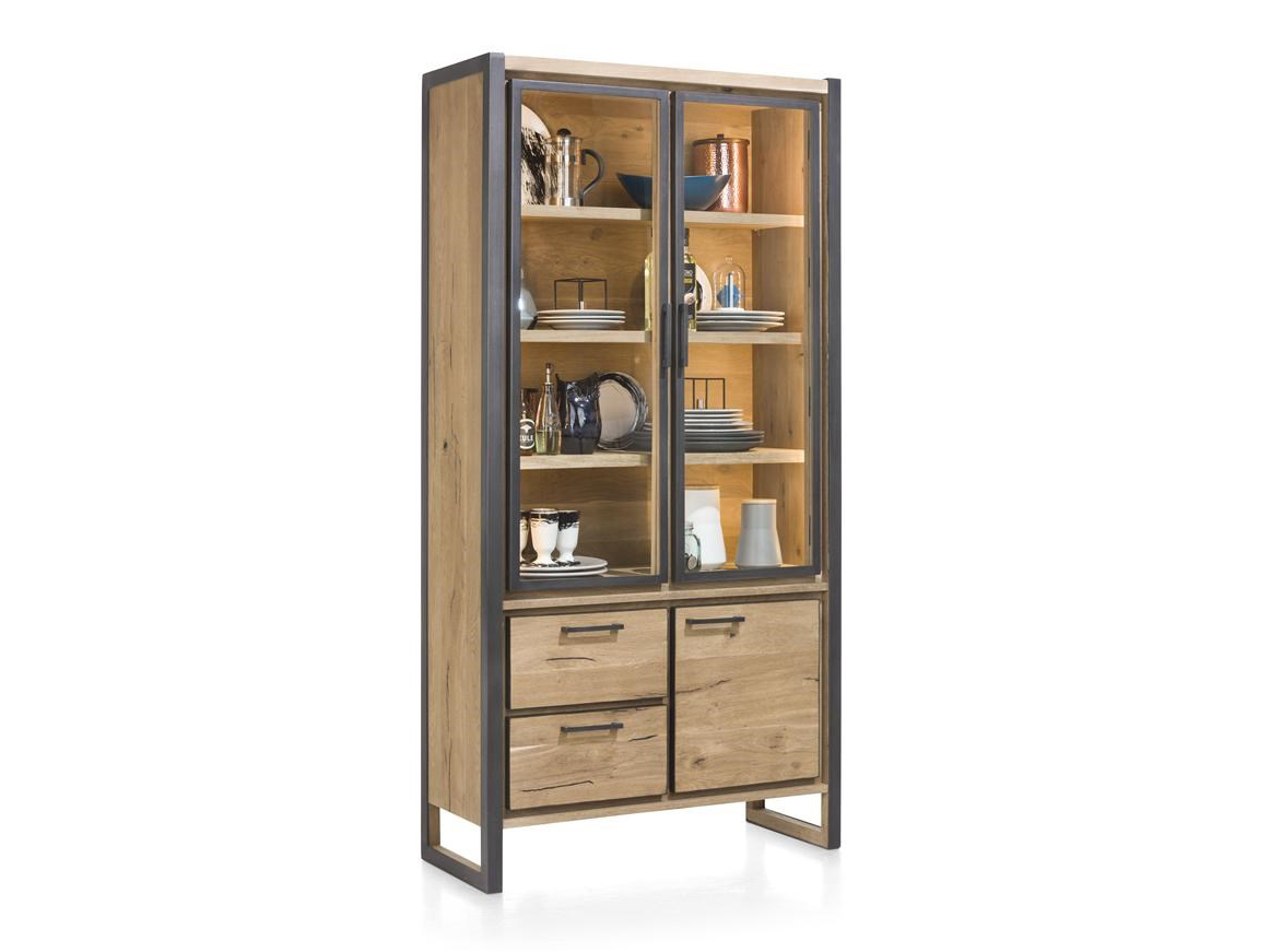 Kast vitrine METALO - Railway Brown