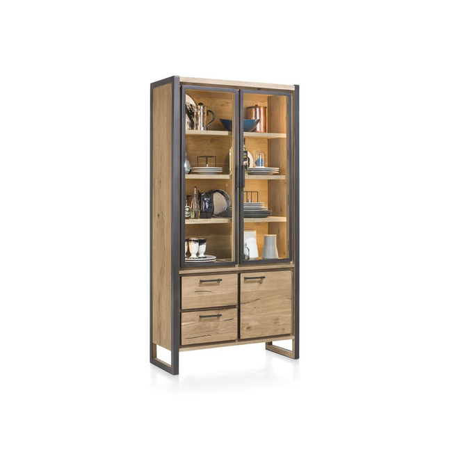 Kast vitrine METALO - Railway Brown