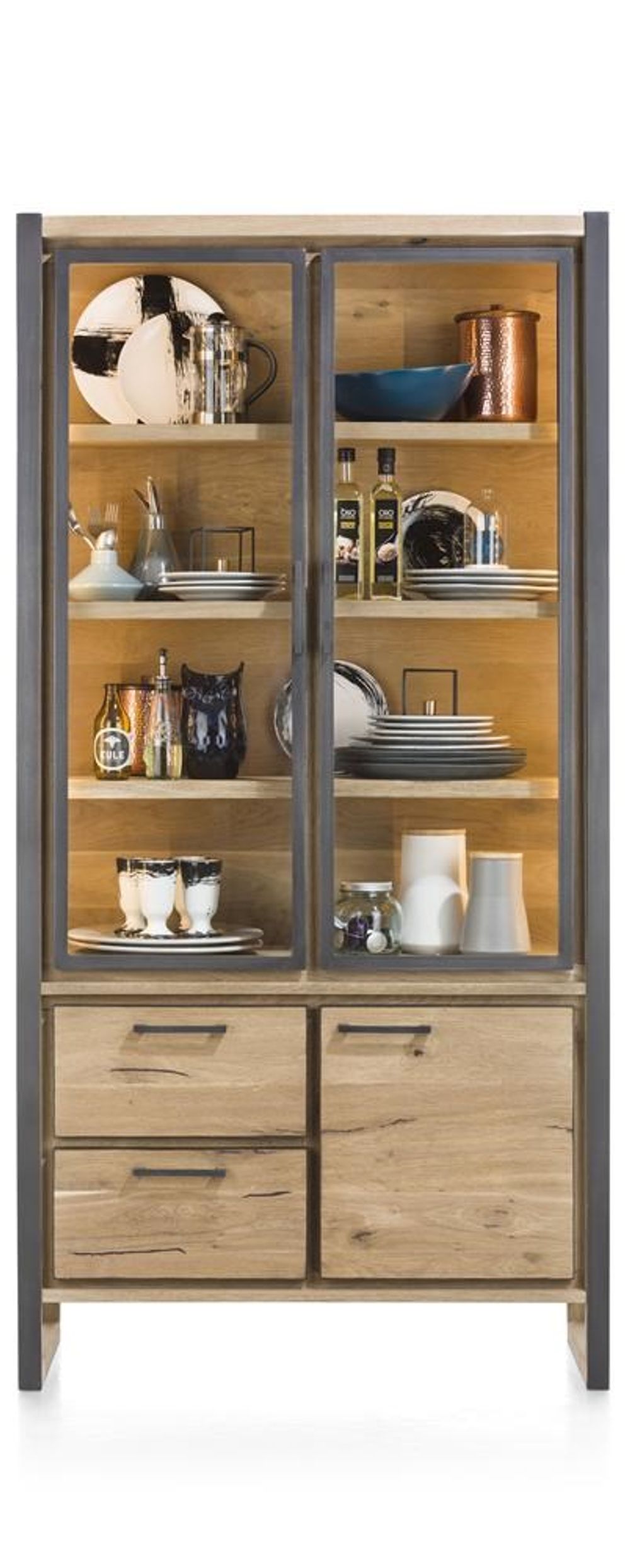 Kast vitrine METALO - Railway Brown HEH 36338