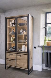 Kast vitrine METALO - Railway Brown HEH 36338