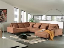 Hoeksalon 'Charlie' cognac ALC NA HKS