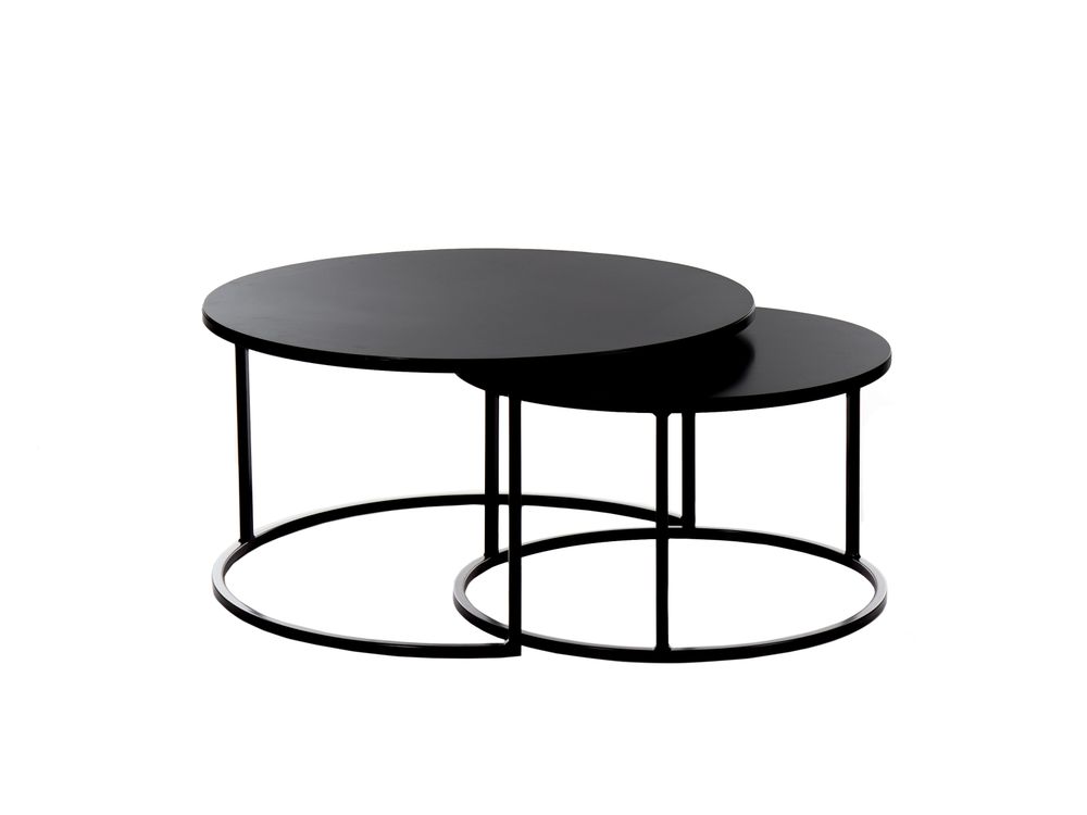 Set van 2 salontafels KUBUS - Zwart FDF KU SA RON