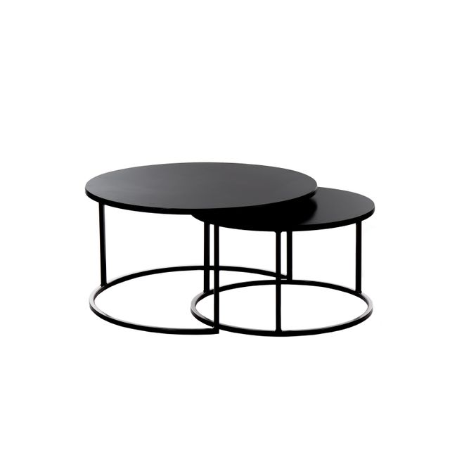 Set van 2 salontafels KUBUS - Zwart