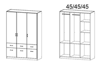 Kast kleerkast BREMEN - Sonoma eik RCH BR136SE