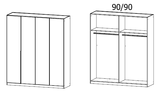 Kast kleerkast ALABAMA - Sonoma eik