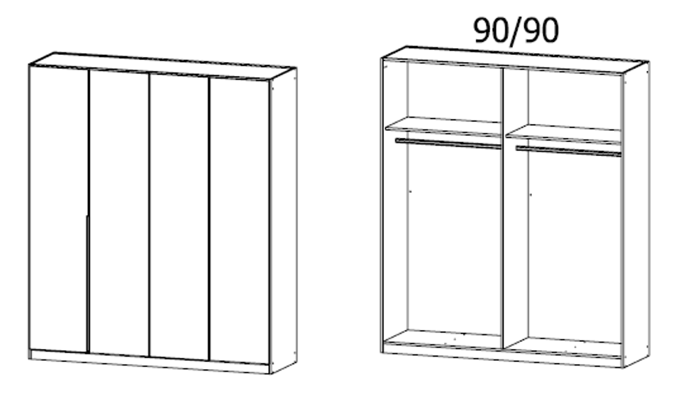 Kast kleerkast ALABAMA - Sonoma eik RCH AL4203SE