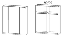 Kast kleerkast ALABAMA - Sonoma eik RCH AL4203SE