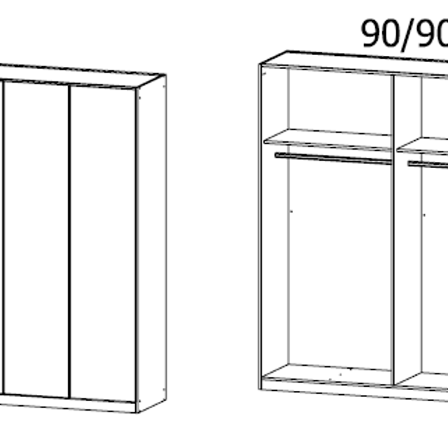 Kast kleerkast ALABAMA - Sonoma eik
