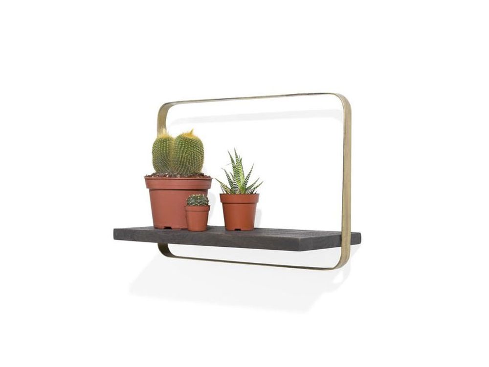 Wandplank ROSETTA - Zwart/Goud CCM 40509-ZWA