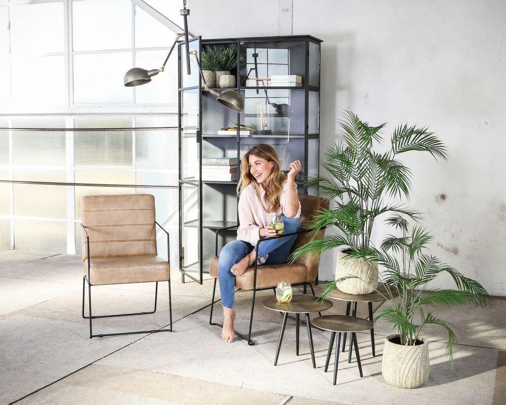 Kast Vitrine ELINA - Zwart PEM 689289