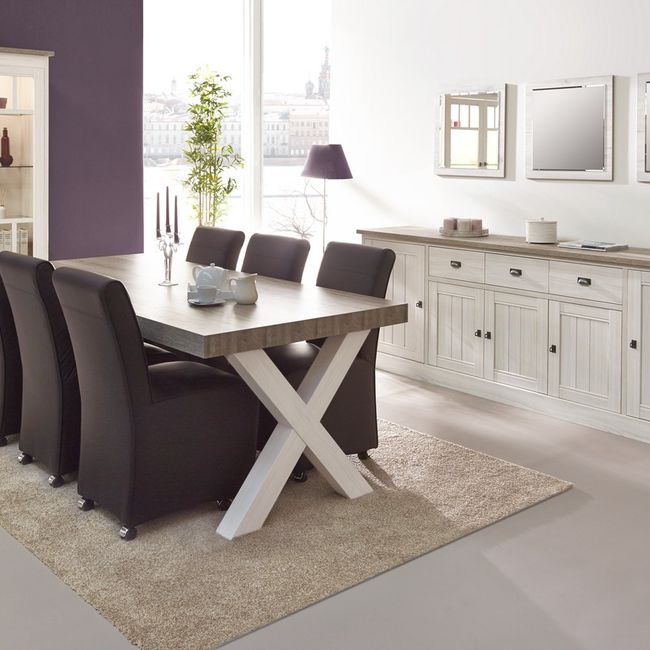 Kast vitrine YORK - Crystal Oak Beige