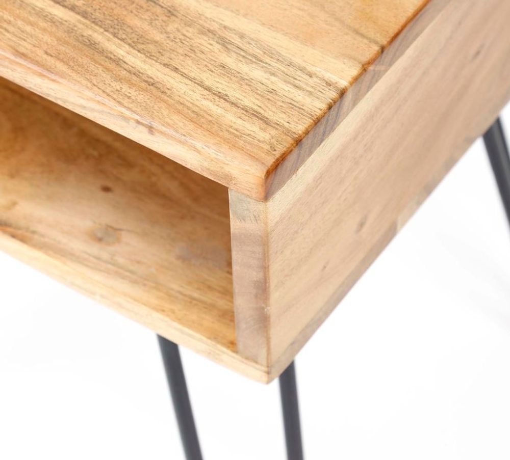 Nachtkastje QUADRO - Massief acaciahout ZLS 2332