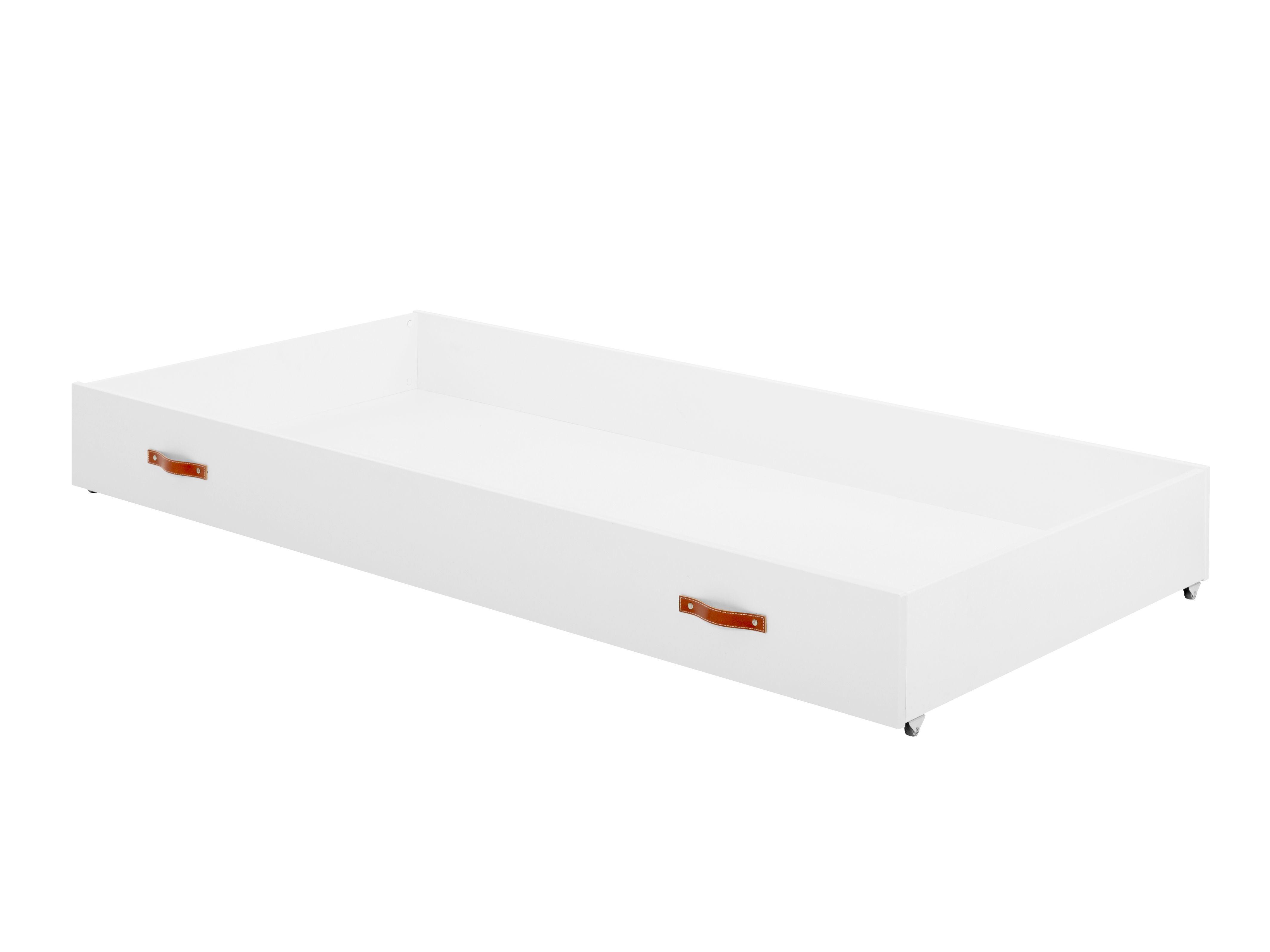 Bedlade voor tipibed - Wit met lederen grepen