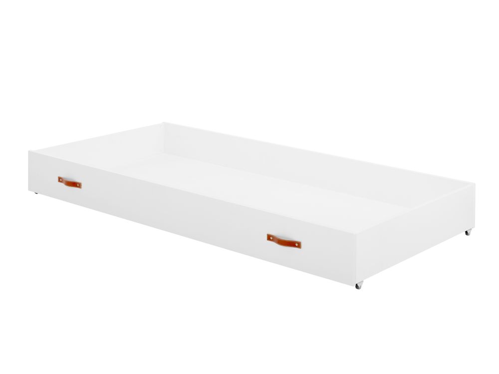 Bedlade voor tipibed - Wit met lederen grepen SCE 4210