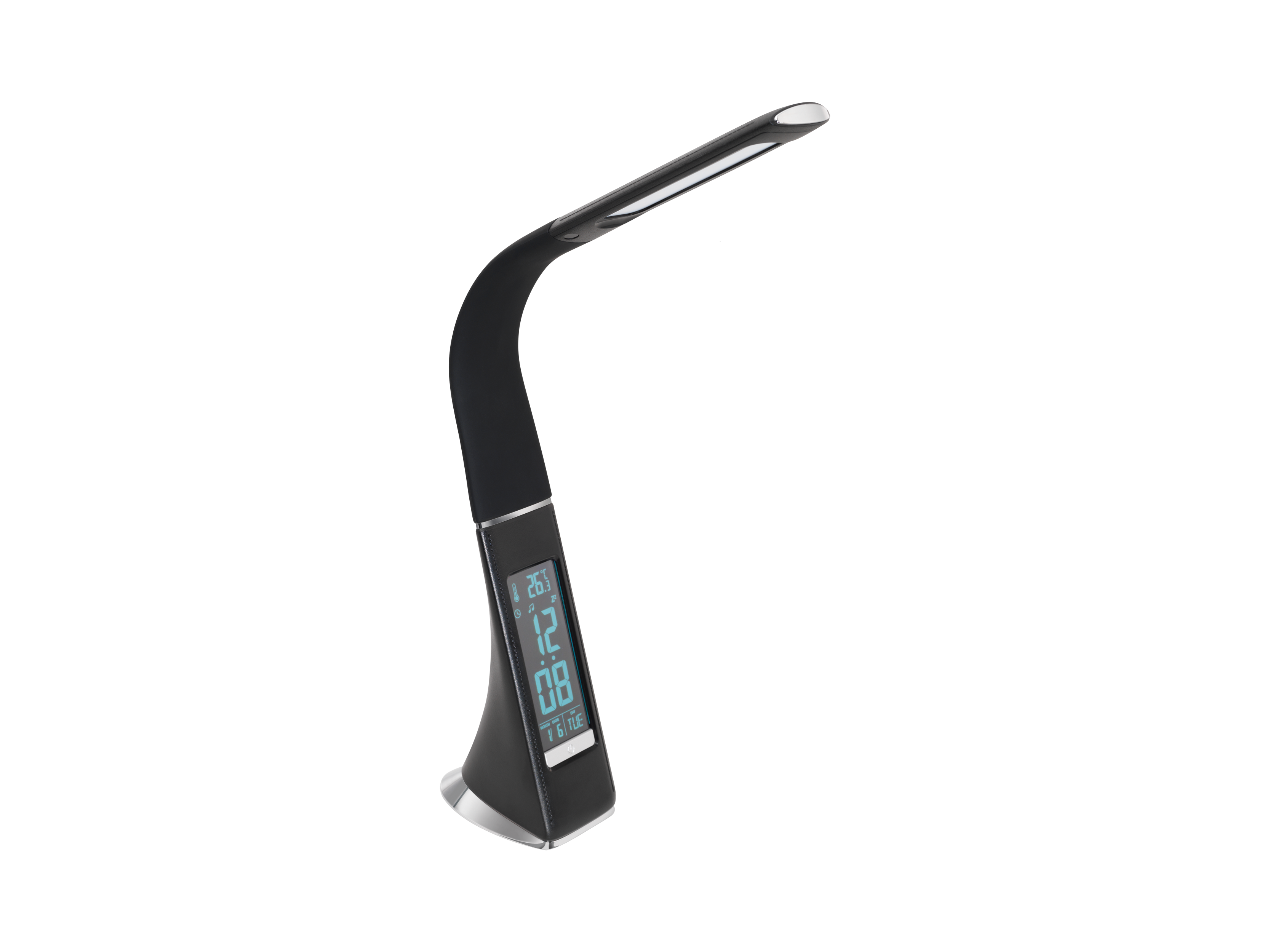 Tafellamp / nachtlamp met klok COGNOLI - Zwart