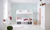 Hutbed BEACHHOUSE - Wit gelakt SCE 47978WG